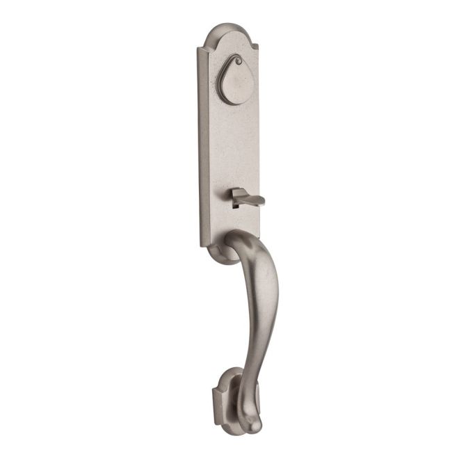 Baldwin Reserve FDKODXARCLRSR492 Full Dummy Kodiak Handleset Left Hand Arch Lever and Rustic Square Rose White Bronze Finish - Left Hand - NA