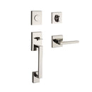 Baldwin Reserve FDLAJXSQUCSR141 Full Dummy La Jolla Handleset Square Lever and Contemporary Square Rose Bright Nickel Finish - NA - NA