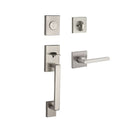 Baldwin Reserve FDLAJXSQUCSR150 Full Dummy La Jolla Handleset Square Lever and Contemporary Square Rose Satin Nickel Finish - NA - NA