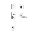 Baldwin Reserve FDLAJXSQUCSR260 Full Dummy La Jolla Handleset Square Lever and Contemporary Square Rose Bright Chrome Finish - NA - NA