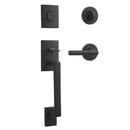 Baldwin Reserve FDLAJXTUBCRR190 Full Dummy La Jolla Handleset with Tube Lever and Contemporary Round Rose Satin Black Finish - NA - NA