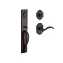 Baldwin Reserve FDLONXARCRRAR481 Full Dummy Longview Handleset Right Hand Arch Lever and Rustic Arch Rose Dark Bronze Finish - Right Hand - NA