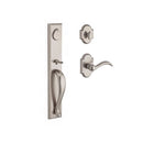 Baldwin Reserve FDLONXARCRRAR492 Full Dummy Longview Handleset Right Hand Arch Lever and Rustic Arch Rose White Bronze Finish - Right Hand - NA