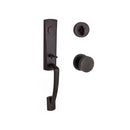 Baldwin Reserve FDMIAXCONCRR112 Full Dummy Miami Handleset with Contemporary Knob and Contemporary Round Rose Venetian Bronze Finish - NA - NA