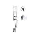 Baldwin Reserve FDMIAXCONCRR260 Full Dummy Miami Handleset with Contemporary Knob and Contemporary Round Rose Bright Chrome Finish - NA - NA