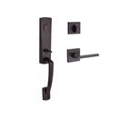 Baldwin Reserve FDMIAXSQULCSR112 Full Dummy Miami Handleset Left Hand Square Lever and Contemporary Square Rose Venetian Bronze Finish - Left Hand - NA