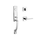 Baldwin Reserve FDMIAXSQULCSR260 Full Dummy Miami Handleset Left Hand Square Lever and Contemporary Square Rose Bright Chrome Finish - Left Hand - NA