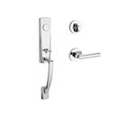 Baldwin Reserve FDMIAXTUBRCRR260 Full Dummy Miami Handleset Right Hand Tube Lever and Contemporary Round Rose Bright Chrome Finish - Right Hand - NA