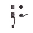 Baldwin Reserve FDNAPXCURRTRR112 Full Dummy Napa Handleset Right Hand Curve Lever and Traditional Round Rose Venetian Bronze Finish - Right Hand - NA