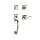 Baldwin Reserve FDNAPXCURRTSR141 Full Dummy Napa Handleset Right Hand Curve Lever and Traditional Square Rose Bright Nickel Finish - Right Hand - NA