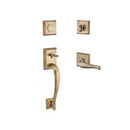 Baldwin Reserve FDNAPXDECLTSR049 Full Dummy Napa Handleset Left Hand Decorative Lever and Traditional Square Rose Matte Brass and Black Finish - Left Hand - NA