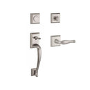Baldwin Reserve FDNAPXDECLTSR150 Full Dummy Napa Handleset Left Hand Decorative Lever and Traditional Square Rose Satin Nickel Finish - Left Hand - NA