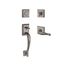 Baldwin Reserve FDNAPXDECLTSR152 Full Dummy Napa Handleset Left Hand Decorative Lever and Traditional Square Rose Matte Antique Nickel Finish - Left Hand - NA