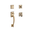 Baldwin Reserve FDNAPXELLTSR049 Full Dummy Napa Handleset Ellipse Knob and Traditional Square Rose Matte Brass and Black Finish - NA - NA