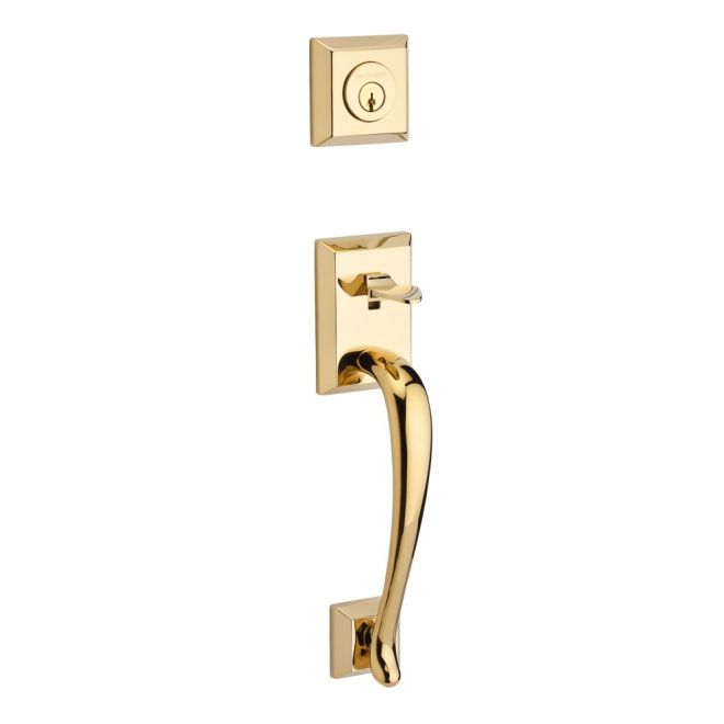 Baldwin Reserve FDNAPXFEDLTSR003 Full Dummy Napa Handleset Left Hand Federal Lever and Traditional Square Rose Lifetime Brass Finish - Left Hand - NA