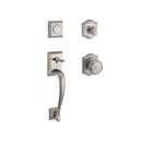 Baldwin Reserve FDNAPXROUTAR150 Full Dummy Napa Handleset Round Knob and Traditional Arch Rose Satin Nickel Finish - NA - NA