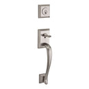 Baldwin Reserve FDNAPXTRATAR150 Full Dummy Napa Handleset Traditional Knob and Traditional Arch Rose Satin Nickel Finish - NA - NA
