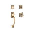 Baldwin Reserve FDNAPXTRATSR049 Full Dummy Napa Handleset Traditional Knob and Traditional Square Rose Matte Brass and Black Finish - NA - NA