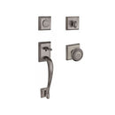 Baldwin Reserve FDNAPXTRATSR152 Full Dummy Napa Handleset Traditional Knob and Traditional Square Rose Matte Antique Nickel Finish - NA - NA