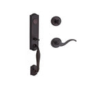 Baldwin Reserve FDNEWXCURLTRR112 Full Dummy New Hampshire Handleset Left Hand Curve Lever and Traditional Round Rose Venetian Bronze Finish - Left Hand - NA