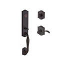 Baldwin Reserve FDNEWXCURRTAR112 Full Dummy New Hampshire Handleset Right Hand Curve Lever and Traditional Arch Rose Venetian Bronze Finish - Right Hand - NA