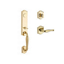 Baldwin Reserve FDNEWXDECLTAR003 Full Dummy New Hampshire Handleset Left Hand Decorative Lever and Traditional Arch Rose Lifetime Brass Finish - Left Hand - NA