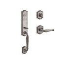 Baldwin Reserve FDNEWXDECLTAR152 Full Dummy New Hampshire Handleset Left Hand Decorative Lever and Traditional Arch Rose Matte Antique Nickel Finish - Left Hand - NA