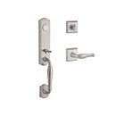 Baldwin Reserve FDNEWXDECRTSR150 Full Dummy New Hampshire Handleset Right Hand Decorative Lever and Traditional Square Rose Satin Nickel Finish - Right Hand - NA