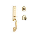 Baldwin Reserve FDNEWXELLTAR003 Full Dummy New Hampshire Handleset Ellipse Knob and Traditional Arch Rose Lifetime Brass Finish - NA - NA