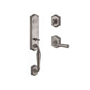 Baldwin Reserve FDNEWXFEDLTAR152 Full Dummy New Hampshire Handleset Left Hand Federal Lever and Traditional Arch Rose Matte Antique Nickel Finish - Left Hand - NA