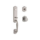 Baldwin Reserve FDNEWXTRATAR150 Full Dummy New Hampshire Handleset Traditional Knob and Traditional Arch Rose Satin Nickel Finish - NA - NA