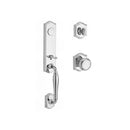 Baldwin Reserve FDNEWXTRATAR260 Full Dummy New Hampshire Handleset Traditional Knob and Traditional Arch Rose Bright Chrome Finish - NA - NA