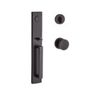 Baldwin Reserve FDSANXCONCRR112 Full Dummy Santa Cruz Handleset with Contemporary Knob and Contemporary Round Rose Venetian Bronze Finish - NA - NA