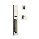 Baldwin Reserve FDSANXCONCSR141 Full Dummy Santa Cruz Handleset with Contemporary Knob and Contemporary Square Rose Bright Nickel Finish - NA - NA