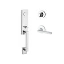 Baldwin Reserve FDSEAXSQURCRR260 Full Dummy Seattle Handleset Right Hand Square Lever and Contemporary Round Rose Bright Chrome Finish - Right Hand - NA