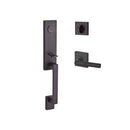 Baldwin Reserve FDSEAXTUBLCSR112 Full Dummy Seattle Handleset Left Hand Tube Lever and Contemporary Square Rose Venetian Bronze Finish - Left Hand - NA
