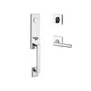 Baldwin Reserve FDSEAXTUBLCSR260 Full Dummy Seattle Handleset Left Hand Tube Lever and Contemporary Square Rose Bright Chrome Finish - Left Hand - NA