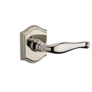 Baldwin Reserve HDDECLTAR141 Half Dummy Left Hand Decorative Lever and Traditional Arch Rose Bright Nickel Finish - Left Hand - Brass