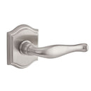 Baldwin Reserve HDDECLTAR150 Half Dummy Left Hand Decorative Lever and Traditional Arch Rose Satin Nickel Finish - Left Hand - Brass
