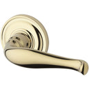 Baldwin Reserve HDDECRTRR003 Half Dummy Right Hand Decorative Lever and Traditional Round Rose Lifetime Brass Finish - Right Hand - Brass