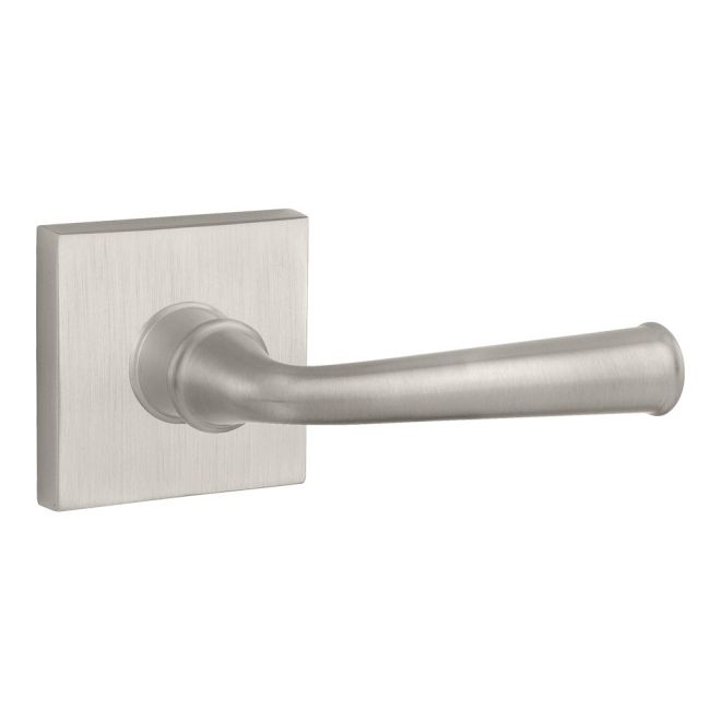 Baldwin Reserve HDFEDLCSR150 Half Dummy Left Hand Federal Lever and Contemporary Square Rose Satin Nickel Finish - Left Hand - Brass