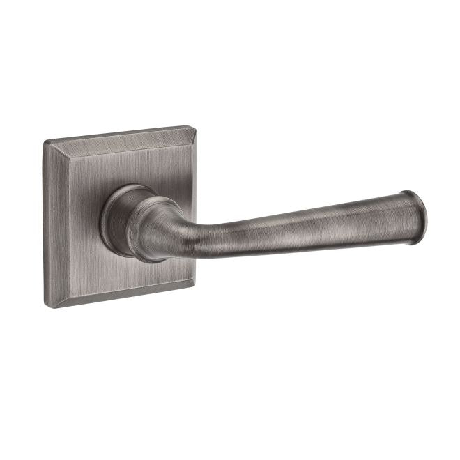 Baldwin Reserve HDFEDLTSR152 Half Dummy Left Hand Federal Lever and Traditional Square Rose Matte Antique Nickel Finish - Left Hand - Brass