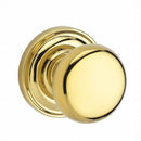 Baldwin Reserve HDROUTRR003 Half Dummy Round Knob and Traditional Round Rose Lifetime Brass Finish - Lifetime Brass - Brass