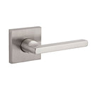 Baldwin Reserve HDSQULCSR150 Half Dummy Left Hand Square Lever and Contemporary Square Rose Satin Nickel Finish - Left Hand - Brass