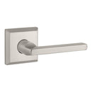 Baldwin Reserve HDSQURTSR150 Half Dummy Right Hand Square Lever and Traditional Square Rose Satin Nickel Finish - Right Hand - Brass