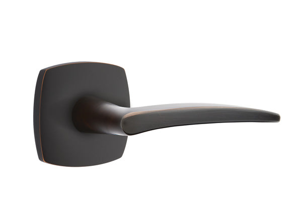 EMTEK Poseidon Lever with Urban Modern Rosette