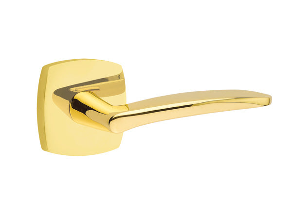 EMTEK Poseidon Lever with Urban Modern Rosette