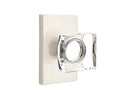 Emtek Modern Square Crystal Knob With Modern Rectangular Rosette