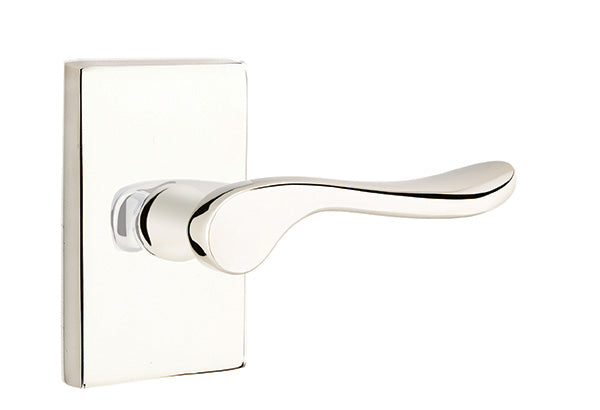 Emtek Luzern Lever Concealed Screws With Modern Rectangular Rosette