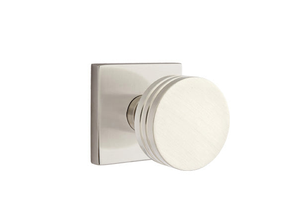 Emtek Bern Brass knob with Square rosette